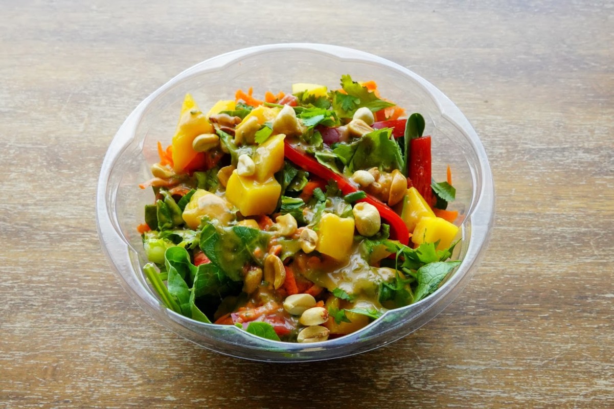 Spinach, romaine, cucumber, tomato, red onion & house-made croutons